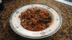 Rice Noodles with Veggies & Homemade Peanut Sauce